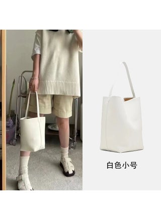 The Row Leather Bucket Bag New Large Capacity Beige small size first layer cowhide can hold 5 fold umbrella - pzsku/Z44815B78ED82559DCE25Z/45/1746074442/4fbb7c21-eb4b-4ed1-a09a-11457a61a807