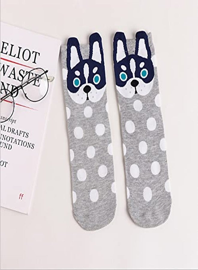 Missby® Girl's & Boy's Polka-Dot Puppy Loafer Socks (Pack of 5, Multicolor) - Image 5