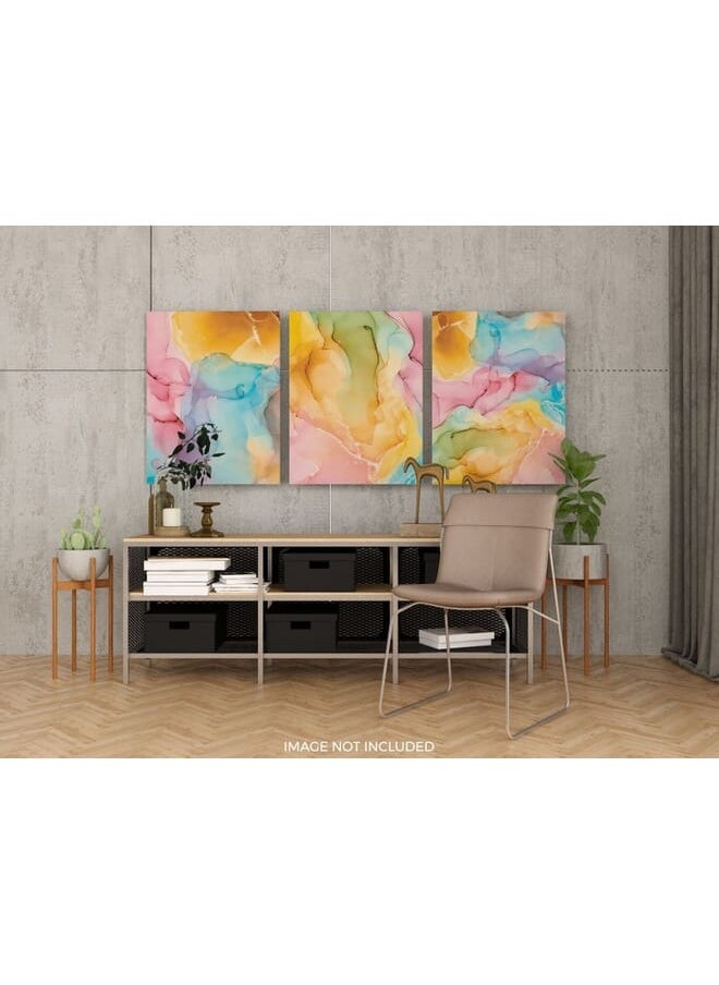 Set Of 3 Of Colorful Abstract Marble Texture Pattern