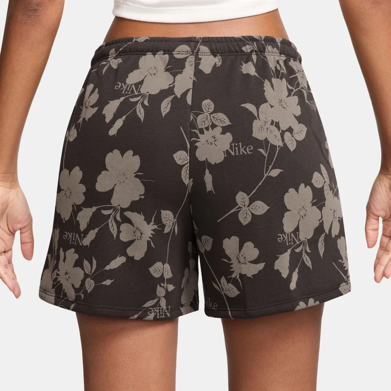 Nike Brown Women's Sportswear Chill Terry Printed Shorts for Women | Best Price UAE