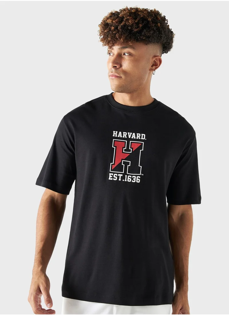 اس بي كاركترز Harvard Print Crew Neck T-Shirt