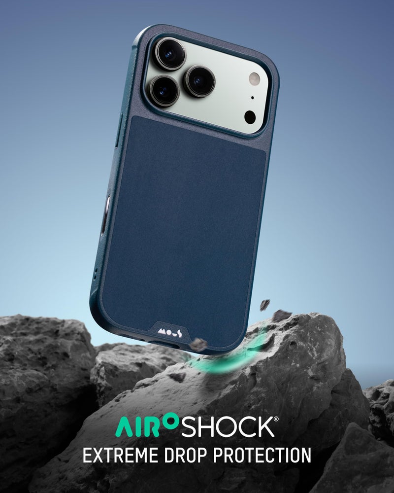 Mous for iPhone 17 Pro Case, Compatible with MagSafe - Limitless - Protective Magnetic Cover for iPhone 17 Pro - Shockproof, Full Camera Protection, Anti-Scratch Back, Marine Blue - Image 2