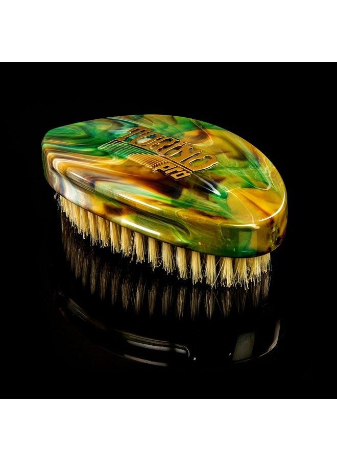 TORINO PRO WAVE BRUSHES BY BRUSH KING - Torino Pro Curve Wave Brush 199 Soft 100% Boar Bristle Curved 360 Wave Brush Great For Laying Down 360 Waves And Use Before Using Wave Cap Or Durag Luxury Waves Brush For Men 360 - Image 1