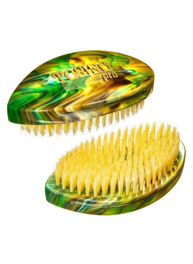 TORINO PRO WAVE BRUSHES BY BRUSH KING - Torino Pro Curve Wave Brush 199 Soft 100% Boar Bristle Curved 360 Wave Brush Great For Laying Down 360 Waves And Use Before Using Wave Cap Or Durag Luxury Waves Brush For Men 360 - Image 1