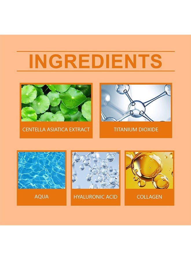 EELHOE Invisible Texture Sunscreen Lotion, 8 Hour UVA UVB Protection, Sunscreen Lotion, Whitening Moisturizing Non-Greasy Water Resistant Sunscreen Gel Cream, SPF 60+, for Face and Body 50ml - Image 3