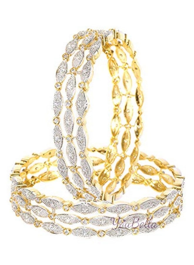 YouBella Bangles for Women Stylish Traditional American Diamond Bangles for Women and Girls (2.4) - Image 1