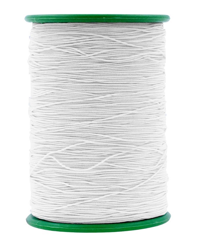 WHITE SHIRRING ELASTIC THREAD FOR SEWING KNITTING SMOCKING AND DIY CRAFTS 546 YARDS 06MM FINE THIN STRETCH THREAD FOR SEWING MACHINES
