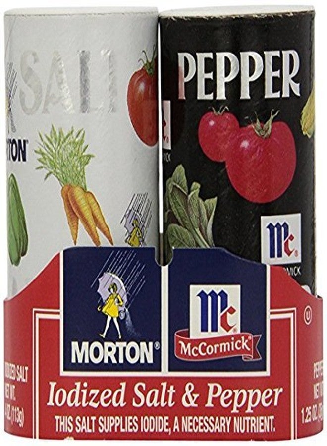 Morton's 4 oz. Salt and Mccormick 1.25 oz. Pepper Shakers Bundle - by Morton