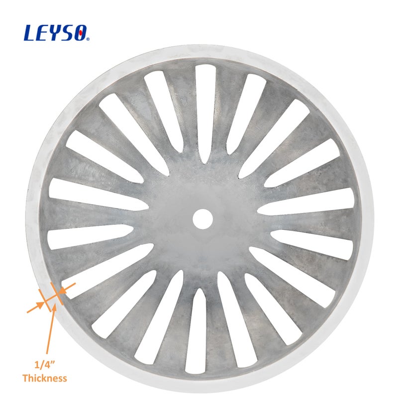 Leyso مصفاة حوض تصريف من الألومنيوم شديدة التحمل من Leyso Fs-Ds، غطاء تصريف أرضية للمطبخ، مطعم بار بوفيه أو خدمة الطعام. 5-1/4 بوصة قطر × 2-1/4 بوصة ارتفاع (1 قطعة) - Image 4