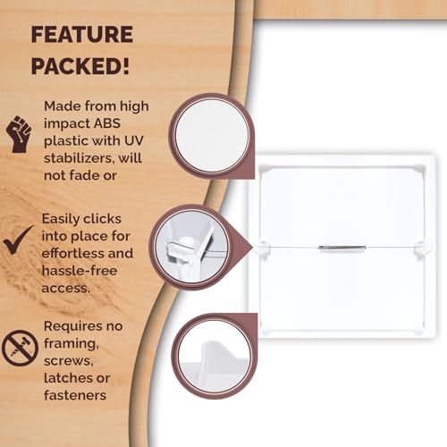 Morvat Spring Access Panel 12x12 Inch for Ceiling & Drywall, Heavy-Duty Durable ABS Plastic & Easy Install Access Box, Wall Hole Cover Plate for Plumbing & Electrical Cables & Wiring, White - Image 2