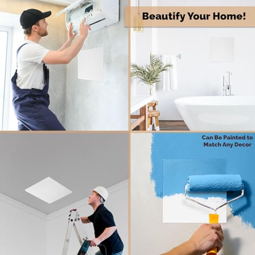 Morvat Spring Access Panel 12x12 Inch for Ceiling & Drywall, Heavy-Duty Durable ABS Plastic & Easy Install Access Box, Wall Hole Cover Plate for Plumbing & Electrical Cables & Wiring, White - Image 4