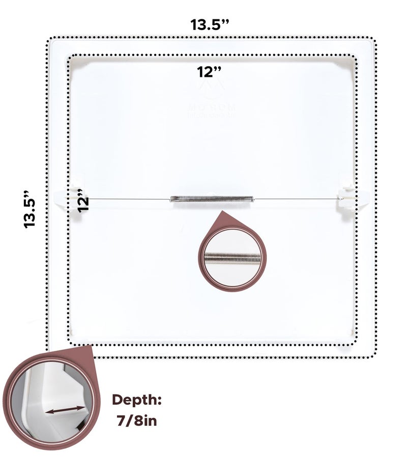 Morvat Spring Access Panel 12x12 Inch for Ceiling & Drywall, Heavy-Duty Durable ABS Plastic & Easy Install Access Box, Wall Hole Cover Plate for Plumbing & Electrical Cables & Wiring, White - Image 3
