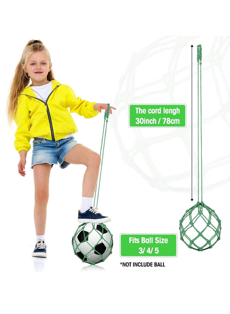 Soccer Ball Net Kicker Soccer Bungee Trainer Juggling Soccer Ball Holder for Kids Design Football Training Equipment Accessories & Gear for Kids Adults, Suitable for Ball Size 3, 4, 5, Green - Image 2
