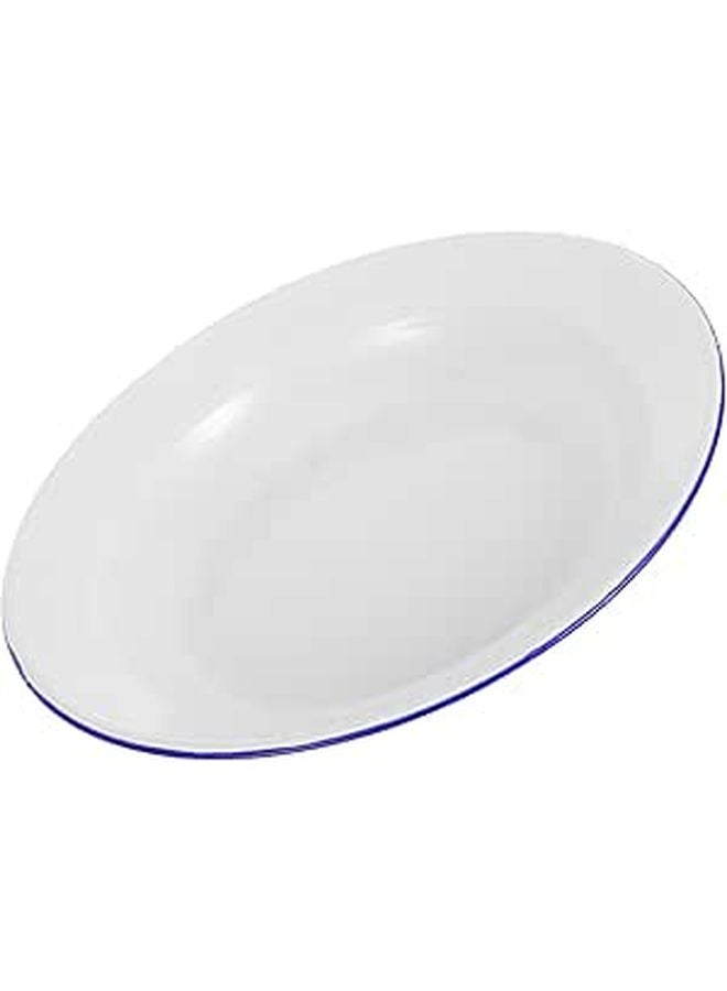Enamel Dinner Plate Retro Style Appetizer Dessert Salad Plate Easy Clean Outdoor Dining - Image 1