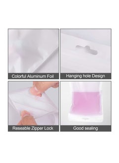 Excefore 100 Pieces Of Food Storage Bag, Resealable Polyester Film Bag, Odor Protection Bag With Zipper And Transparent Window Packaging For Sealing Storage Supplies (White)  - Image 4