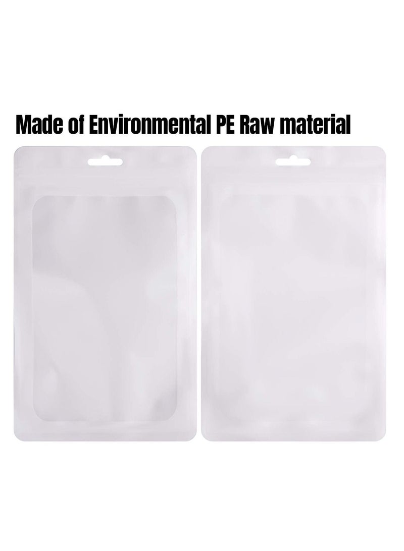 Excefore 100 قطعة من أكياس تخزين الطعام، كيس فيلم بوليستر قابل للإغلاق، كيس حماية من الروائح مع سحاب ونافذة شفافة للتغليف لتخزين المستلزمات - Image 2