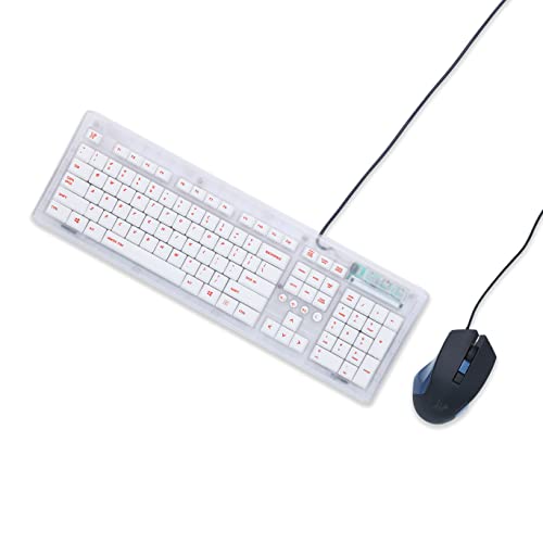 Arctic Fox Crystal Wired Keyboard and Mouse Set with 104 Keys and a USB Gaming Mouse with 3600 DPI - Image 1