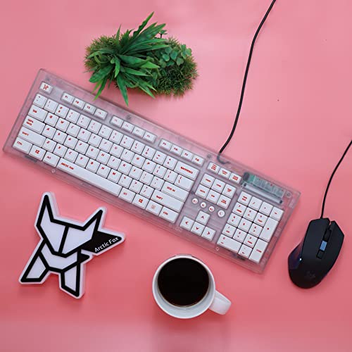 Arctic Fox Crystal Wired Keyboard and Mouse Set with 104 Keys and a USB Gaming Mouse with 3600 DPI - Image 2