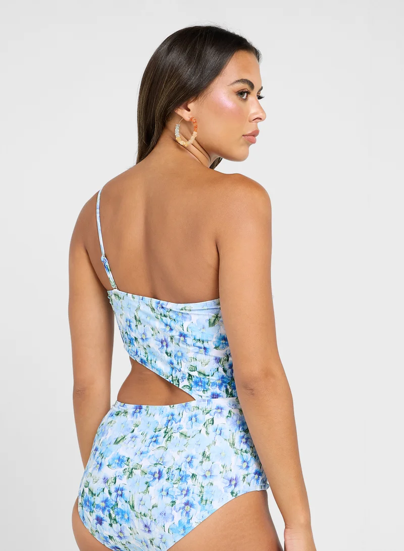 جينجر 3Pc Bandeau Bikini Top & Bottom Set