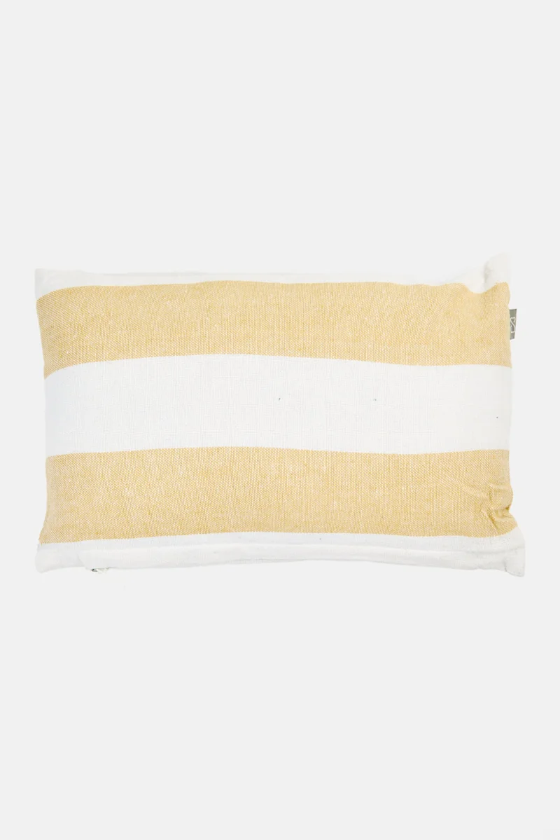 Muy Mucho Stripe Cushion 20 x 30 cm, Yellow