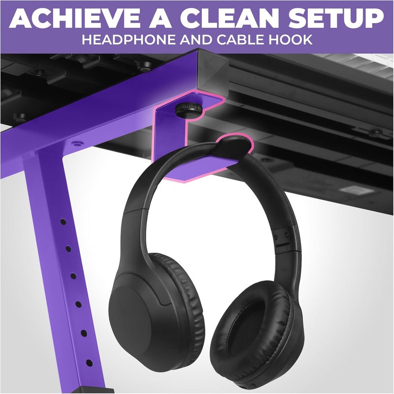 Liquid Stands Piano Keyboard Stand - Z Style Adjustable and Portable Heavy Duty Music Stand for Kids and Adults -Fits 54-88 Key Electric Pianos - Sturdy Musical Keyboard Stand (Purple) - Image 5