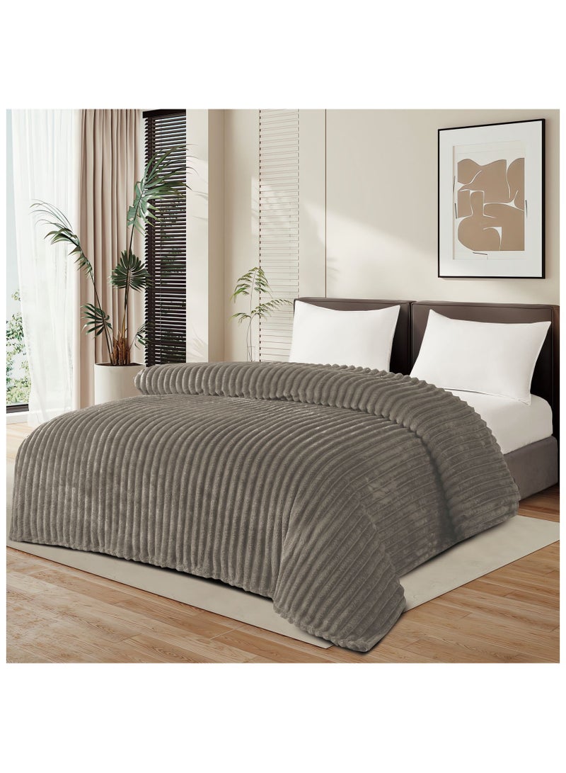 مينجلي بطانية سرير ناعمة الملمس محفر نفرين صيفي 1.5 كليو مقاس كينج 220x200 سم