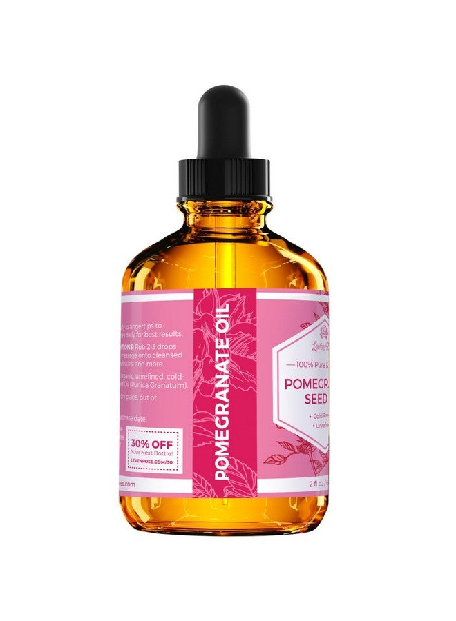 Leven Rose Pomegranate Seed Oil 100% Pure Unrefined Cold Pressed Antioxidant Moisturizer For Hair Skin And Nails 2 Oz - Image 4