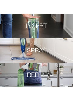 BONA Multi-Surface Hard Floor Cleaner Spray Mop Cartridge - 34 fl oz - Unscented - Refillable - Residue-Free Floor Cleaning Solution for Bona Spray Mops - Stone, Tile, Laminate, and Vinyl Floors  - Image 4