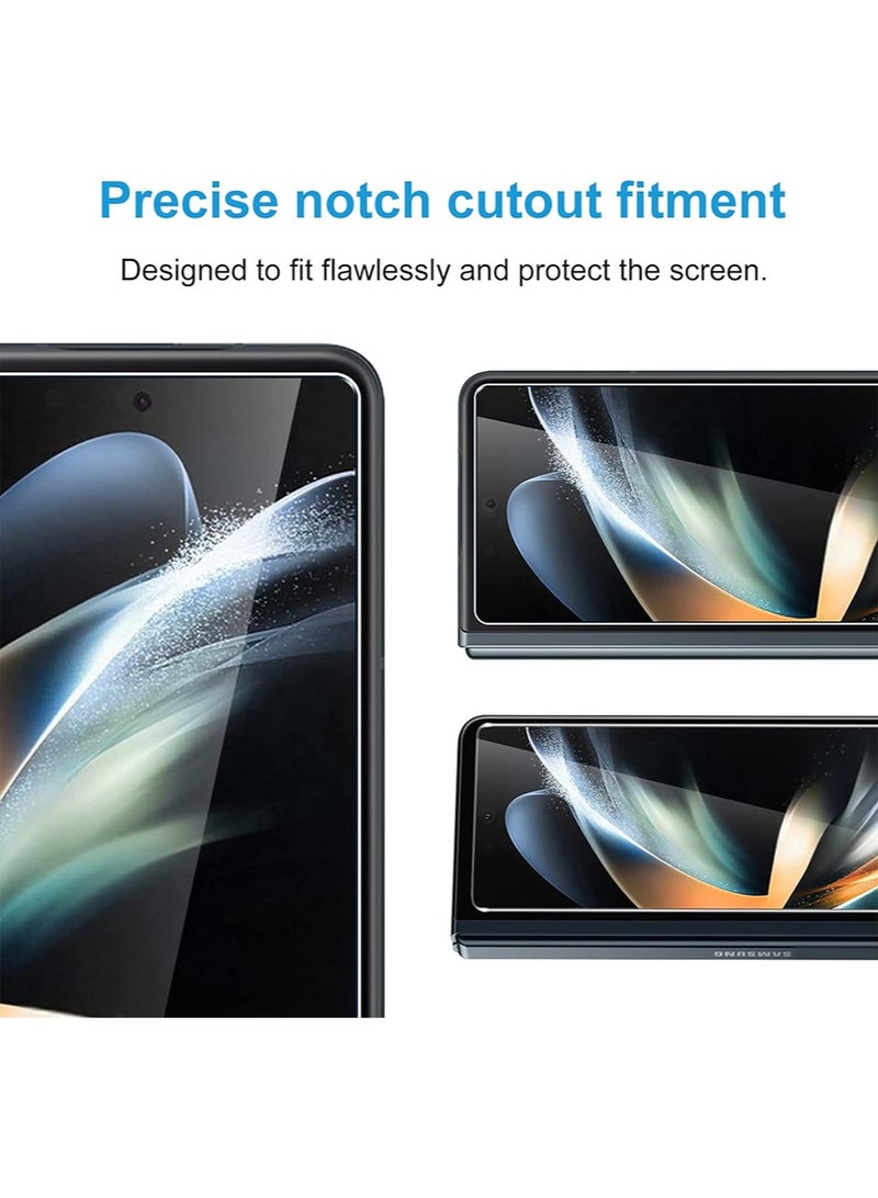 إكس ليفيل 2 PCS سامسونج غالاكسي زد فولد 6 حامي الشاشة ، 9H خفف من الزجاج حامي الشاشة تنطبق على سامسونج غالاكسي زد فولد 6 ، الهاتف المحمول قذيفة ودية ، سهلة التركيب ، ومكافحة كشط الفيلم - Image 4