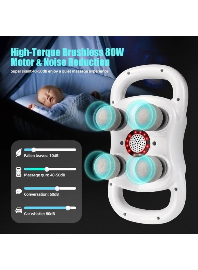 بلو آيديا مدلك Blueidea Bld331 مزود بمحرك قوي للعضلات وأسفل الظهر والذراعين والساقين 30 واط مع شحن سريع ومدخلات Type-C و4 رؤوس تدليك - Image 5