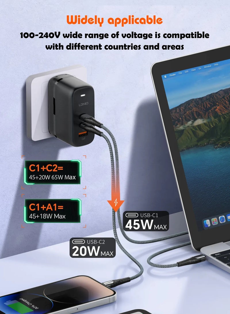 65W GaN PD Usb C Fast Charging Original Cargadores Para Celular Chargeur Phone Samsung Charger Adapters For iphone Apple  - Image 2