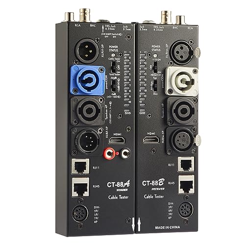 MFL. Detachable Advanced Cable Tester Line Audio Spilt Apart Cable Checker and Finder 10-Way Switch Wire Tracker with LED Indicators, Separate Working Mode, Rectangular - Image 1