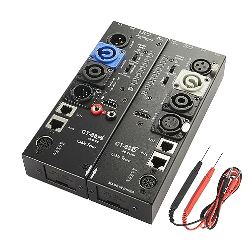 MFL. Detachable Advanced Cable Tester Line Audio Spilt Apart Cable Checker and Finder 10-Way Switch Wire Tracker with LED Indicators, Separate Working Mode, Rectangular - Image 2