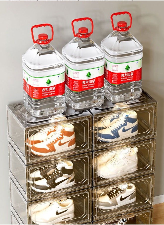 GoldenLike - Shoe Box Clear Shoe Organizer Storage Boxes for Closet Stackable Shoe Organizers Front Opening Sneaker Containers Bin Great Substitute for Shoe Rack Space Saving Shoe Storage Box for Entryway - Image 1