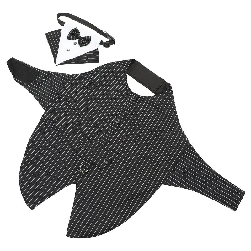 2 Sets of Decorative Dog Scarf Delicate Dog Suit Wear-resistant Dog Tuxedo Dog Accessory - Image 1