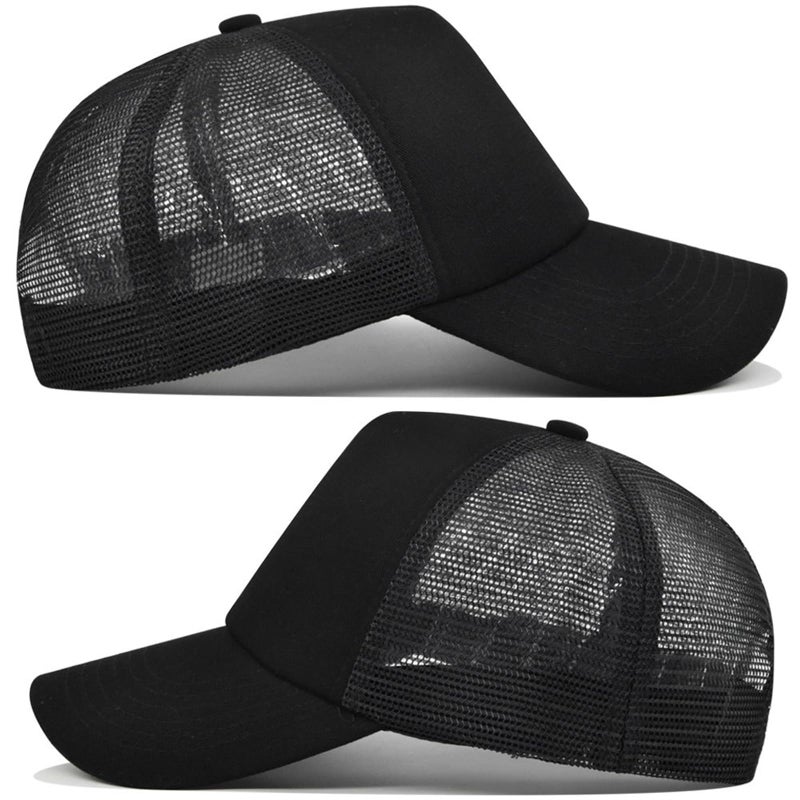 Tergy 5 Pieces Vintage Washed Plain Baseball Cap Distressed Dad Golf Hat for Men Women (5 Black) - Image 3