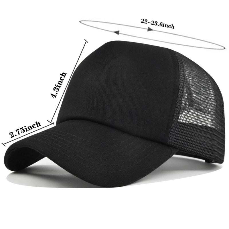 Tergy 5 Pieces Vintage Washed Plain Baseball Cap Distressed Dad Golf Hat for Men Women (5 Black) - Image 2