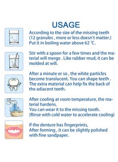 EELHOE Thermal Forming False Teeth Easy to Use Temporary Moldable Reusable Safe False Teeth Replacements for Filling Missing Broken Tooth to Restore Your Confident Smile in Minutes 30ml  - Image 4
