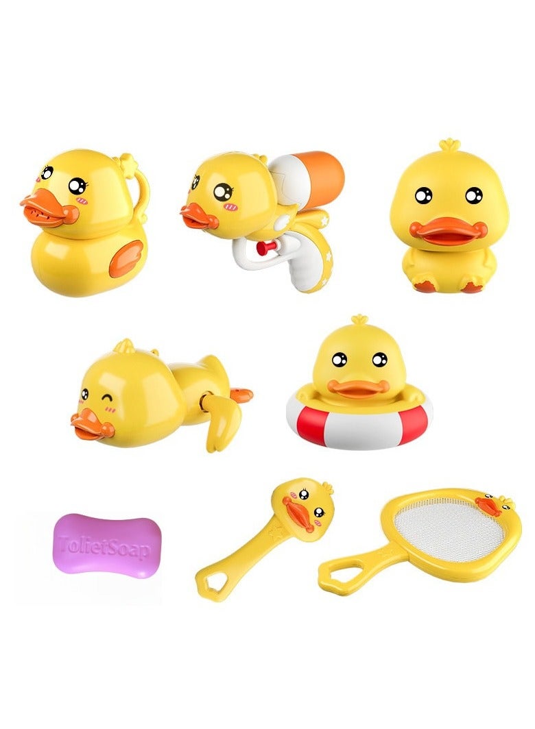 Mitoy 8 Pcs Yellow Duck Bath Toys for Toddlers - Image 5
