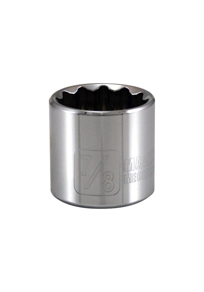 Apex Tool Group Master Mechanic 3/8" Drive 6 Point Deep Well Socket, 7/8"