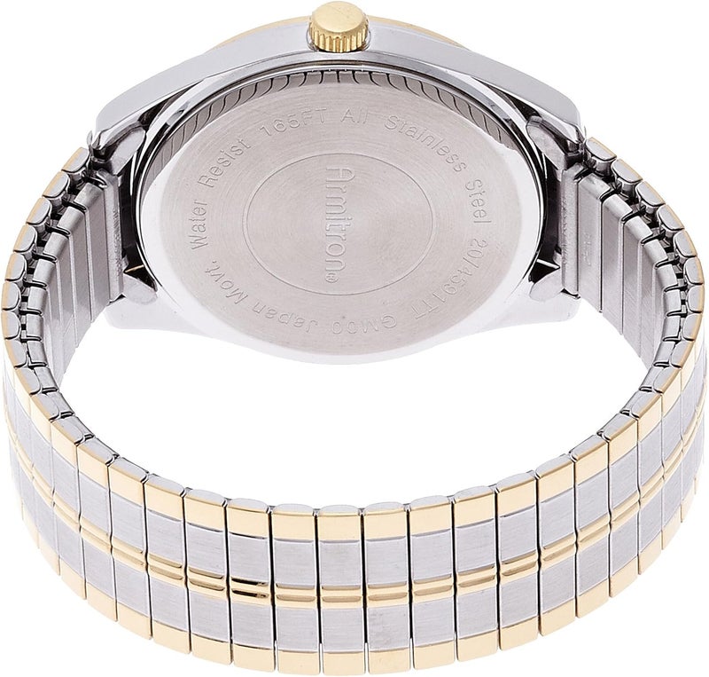 أرميترون ساعة رجالية بسوار من الفولاذ المقاوم للصدأ ثنائي اللون مقاس 40 مم - Image 2