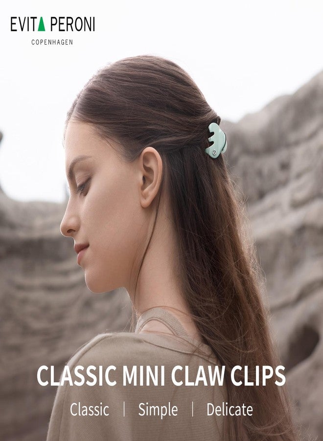 EVITA PERONI Small Hair Clips, Mini Hair Clip for Hair, Little Tiny Claw Clips for Women Girls, Mint Blue - Image 2