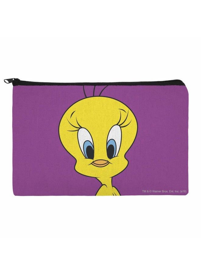 GRAPHICS & MORE Looney Tunes Tweety Bird Makeup Cosmetic Bag Organizer Pouch - Image 1