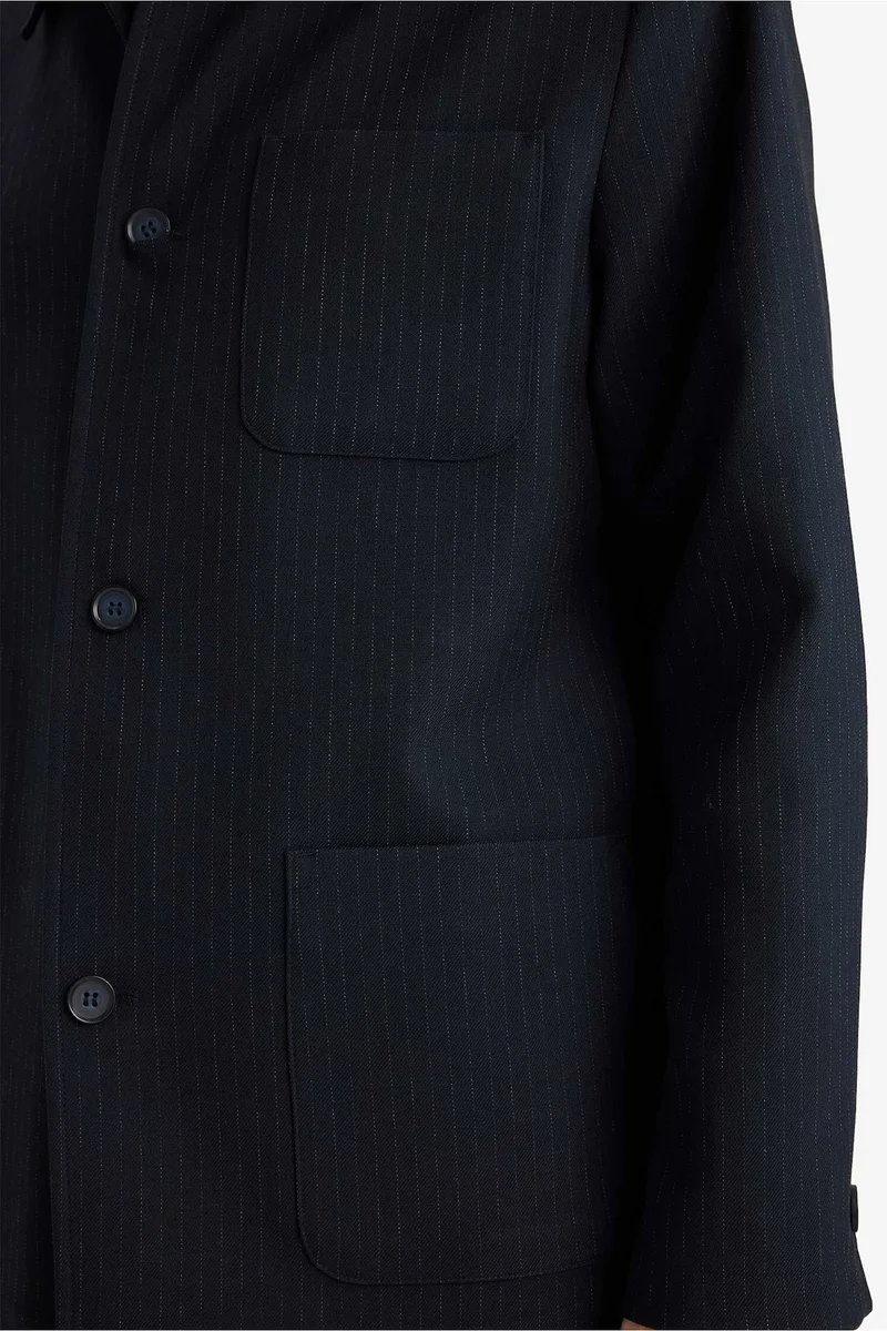 Defacto  Regular Fit Polo Collar Cotton Lined Blazer for Men | Best Price UAE