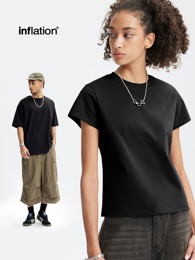 Jie Zhan Men's 260G Cotton T-Shirt – Solid Color Drop Shoulder Short Sleeves - Image 3