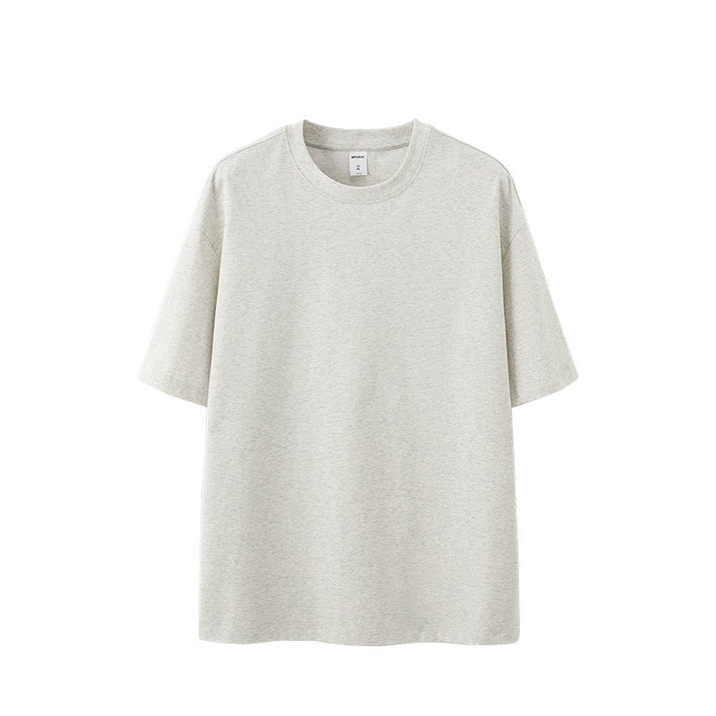 Jie Zhan Men's 260G Cotton T-Shirt – Solid Color Drop Shoulder Short Sleeves - Image 1
