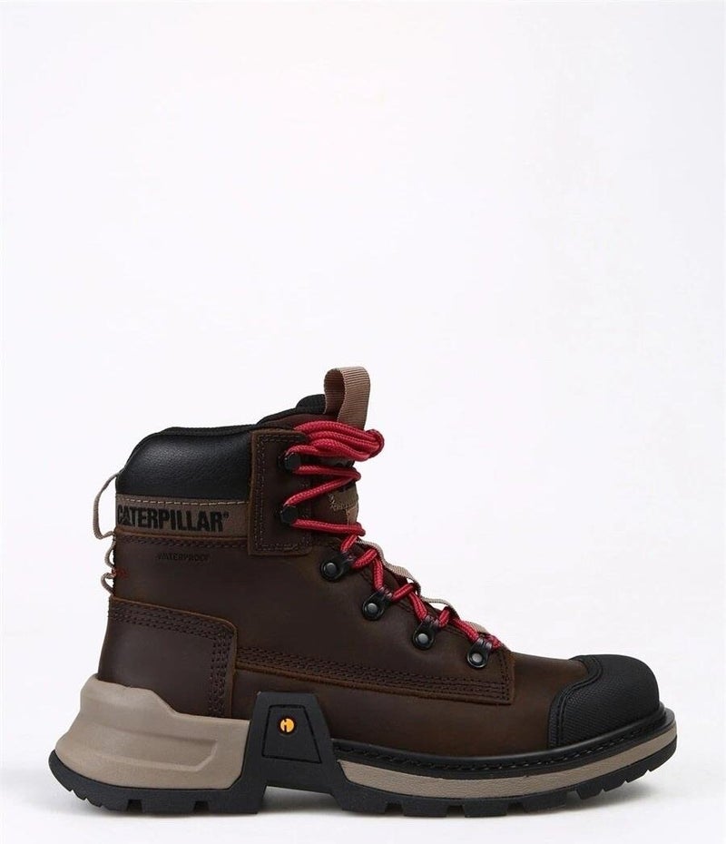 CAT Colorado Expedition Wp Waterproof Dark Brown Leather Men's Boots Shoes V1  - Image 1