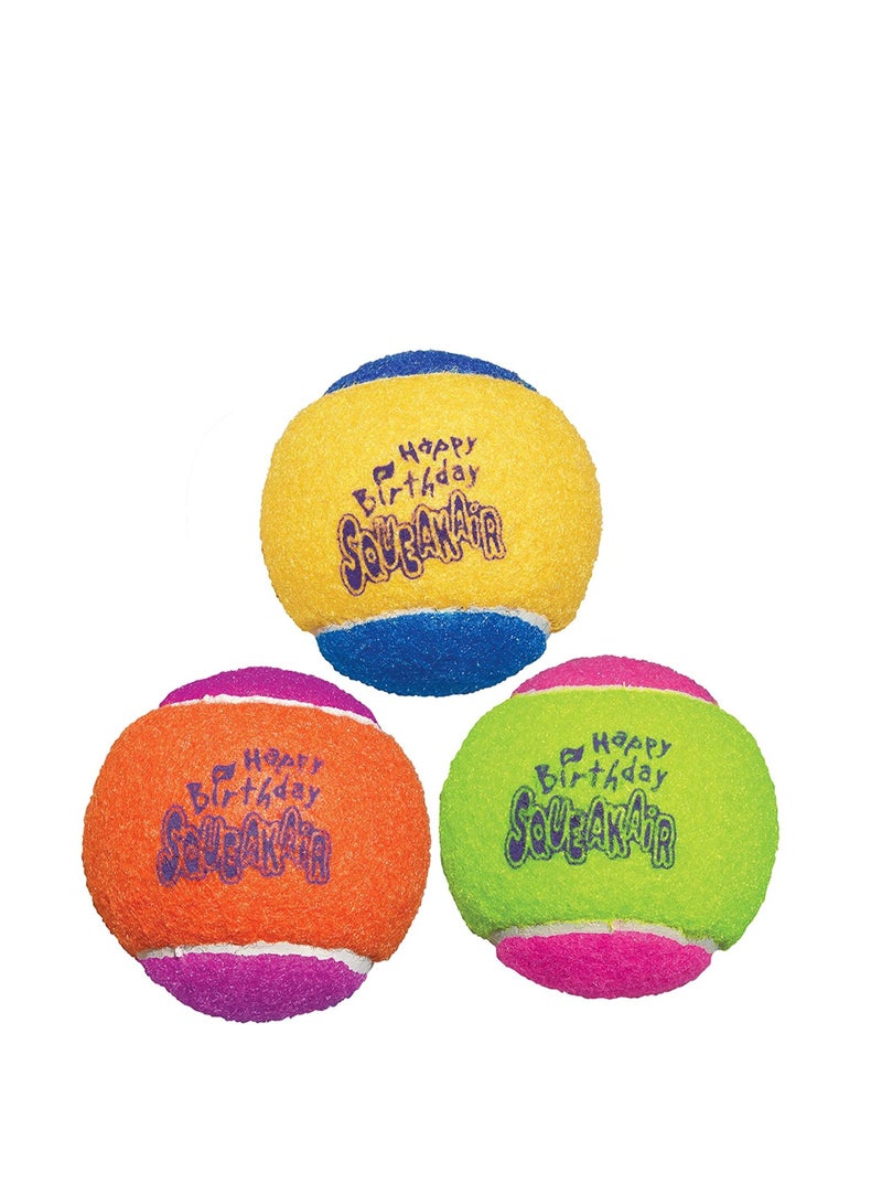 كونج كرات تنس بصفّارةالاحتفالية – مقاس متوسط، لعبة تنس مع صفّارة مدمجة لكلاب تحب الجلب والمرح بتصميم متين وآمن ولعب تفاعلي ممتع - Image 2