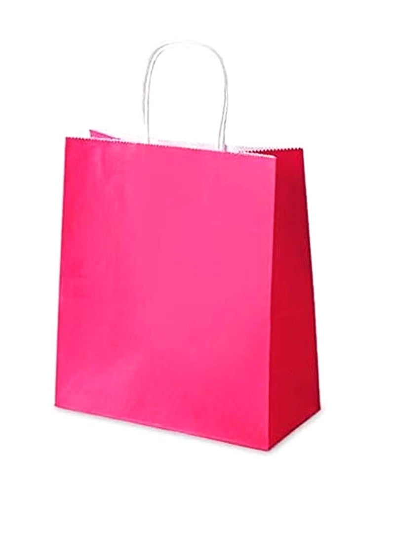 PARTY FUN Fuchsia Paper Gift Bags Set of 10 Pcs 8x15x21cm Chic and Vibrant Gift Packaging for Birthday Party and Special Ocassions - Image 2