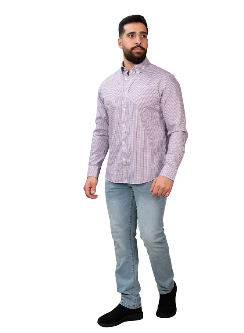 GIORDANO Men's Wrinkle-Free Long Sleeve Cotton Oxford Shirt